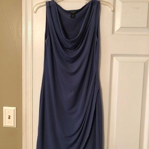 Periwinkle jersey drape dress